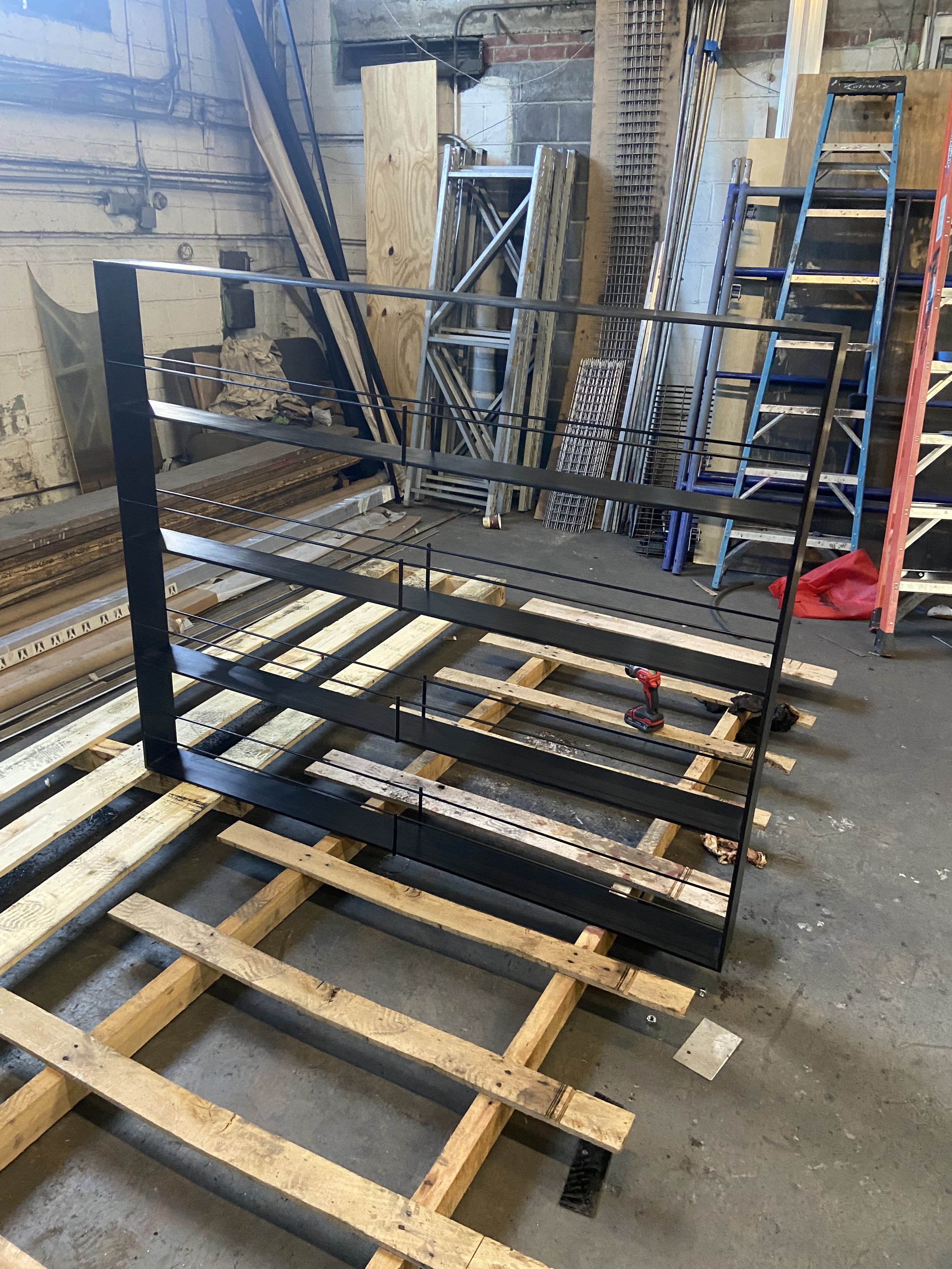 Blackened Steel Wine Rack