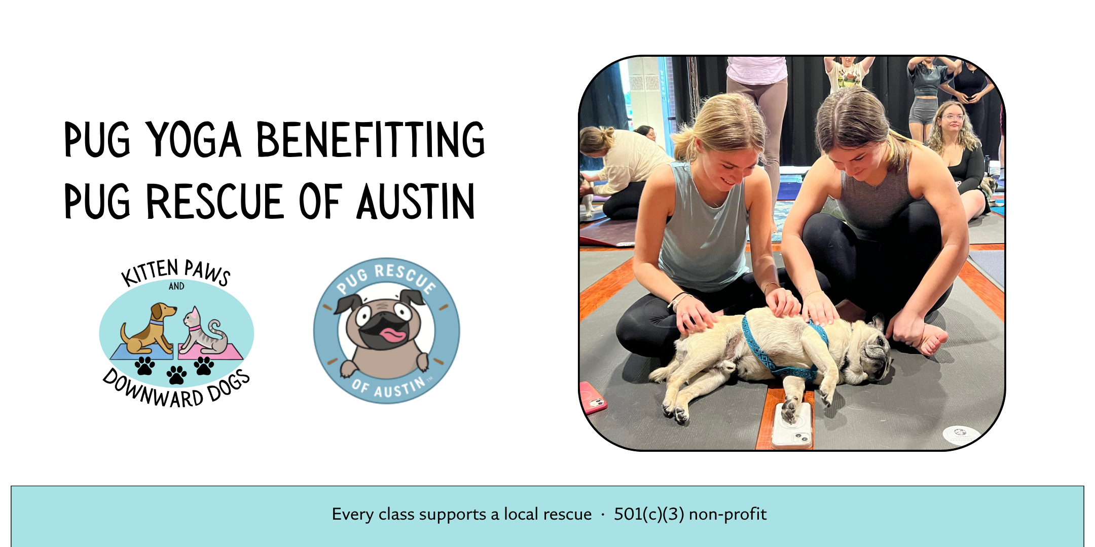 Pug Yoga Benefitting Pug Rescue