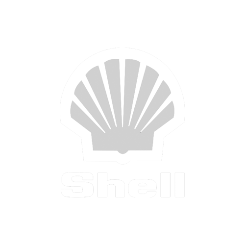 Shell logo with a stylized seashell and the word 'Shell' underneath, on a black background.