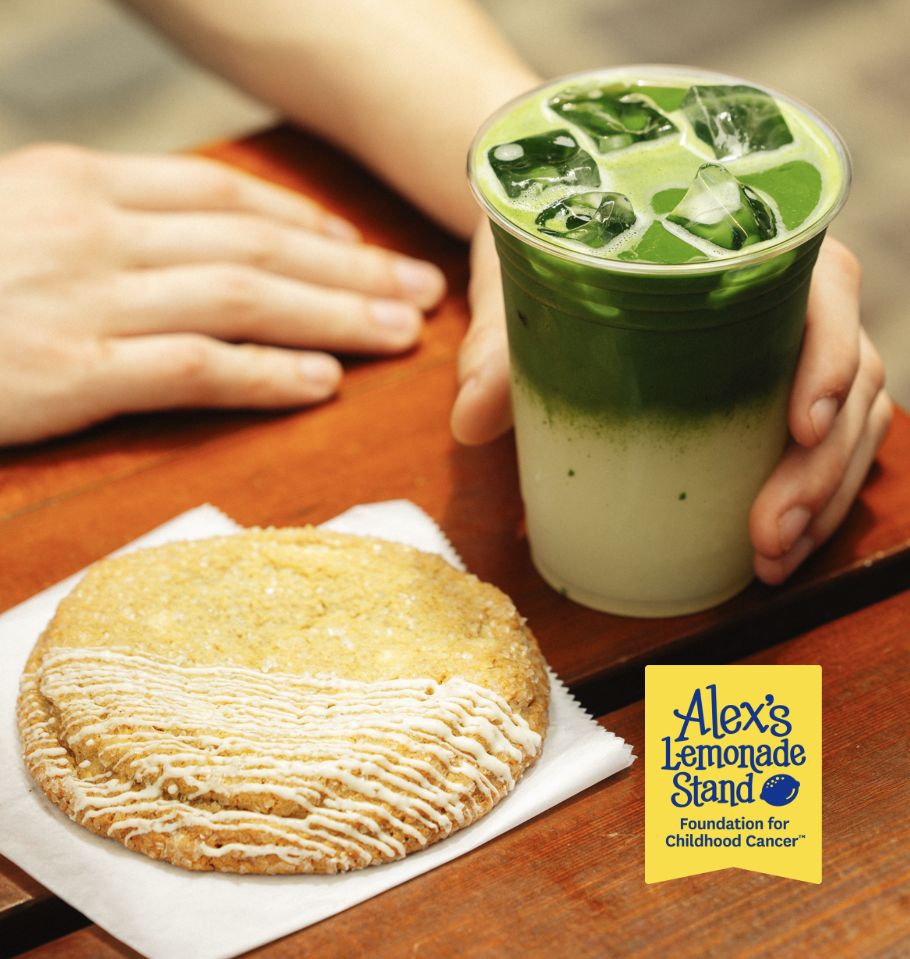 Alex Lemonade Stand Foundation Matcha Lemonade and Lemon Cookie