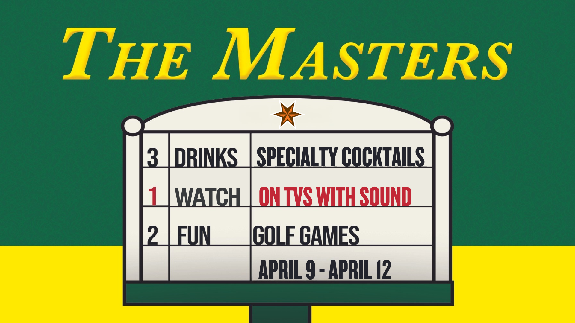 Masters Weekend at Sixpoint
