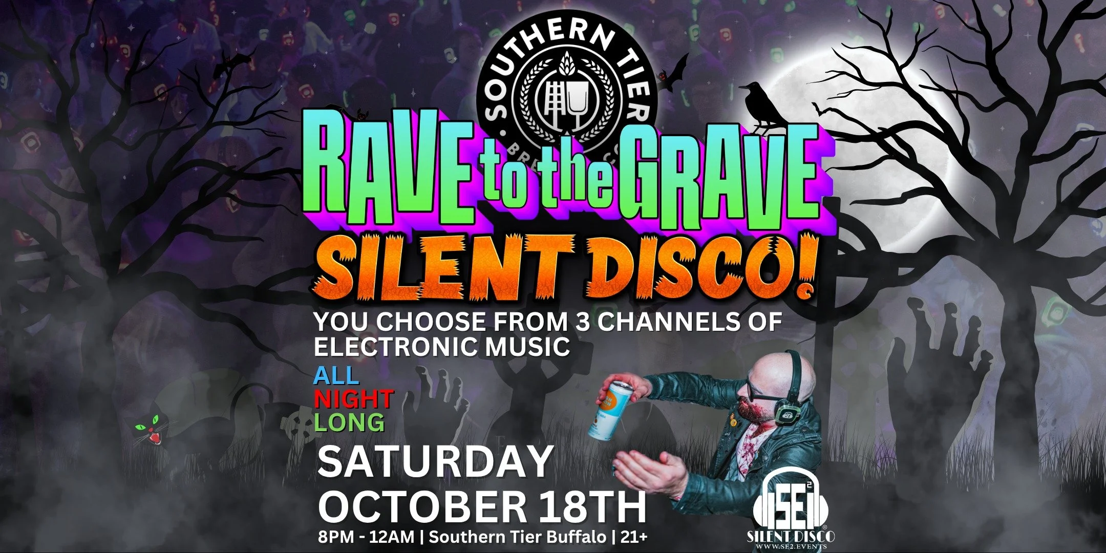 RAVE to the GRAVE Silent Disco