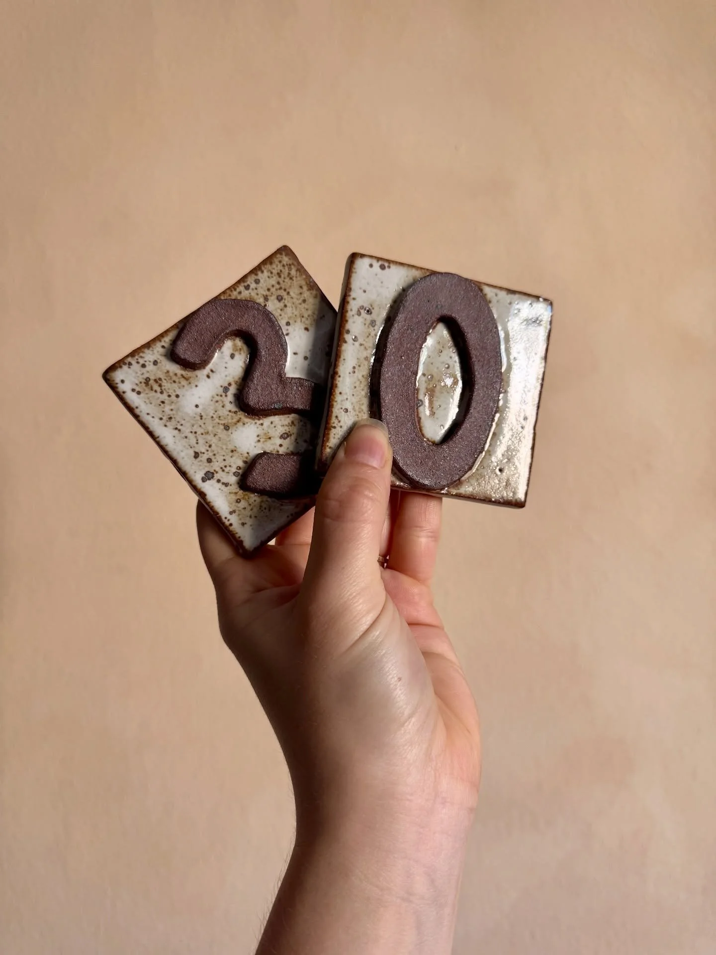 Some custom address numbers for Shane of six mini Speckled Numbers 🫶🏻

I love making house numbers for people because our homes are the ultimate touchstone- places we return to again and again to reset, reground and relaunch. This design is especia