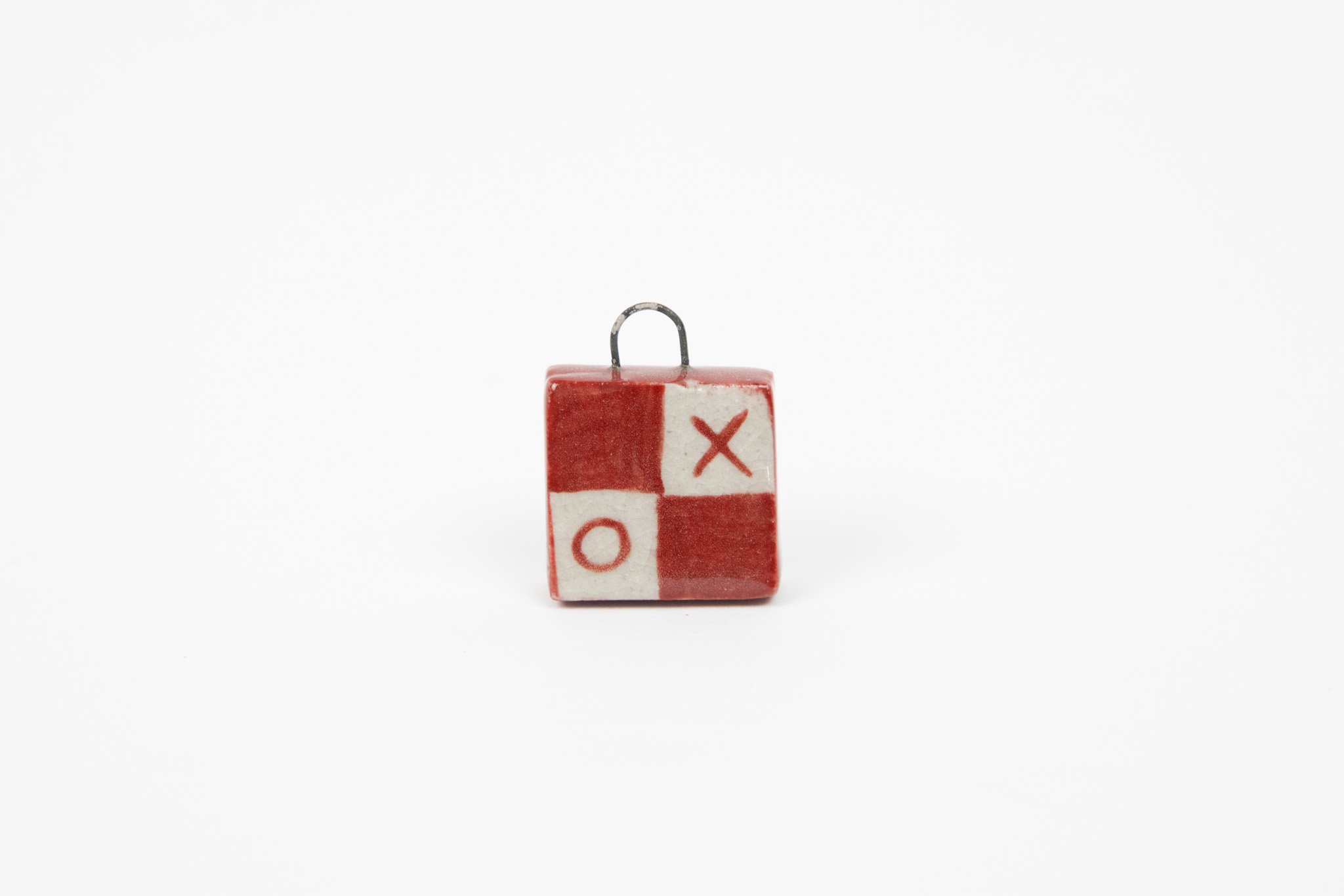 Baby Red Checker Charm
