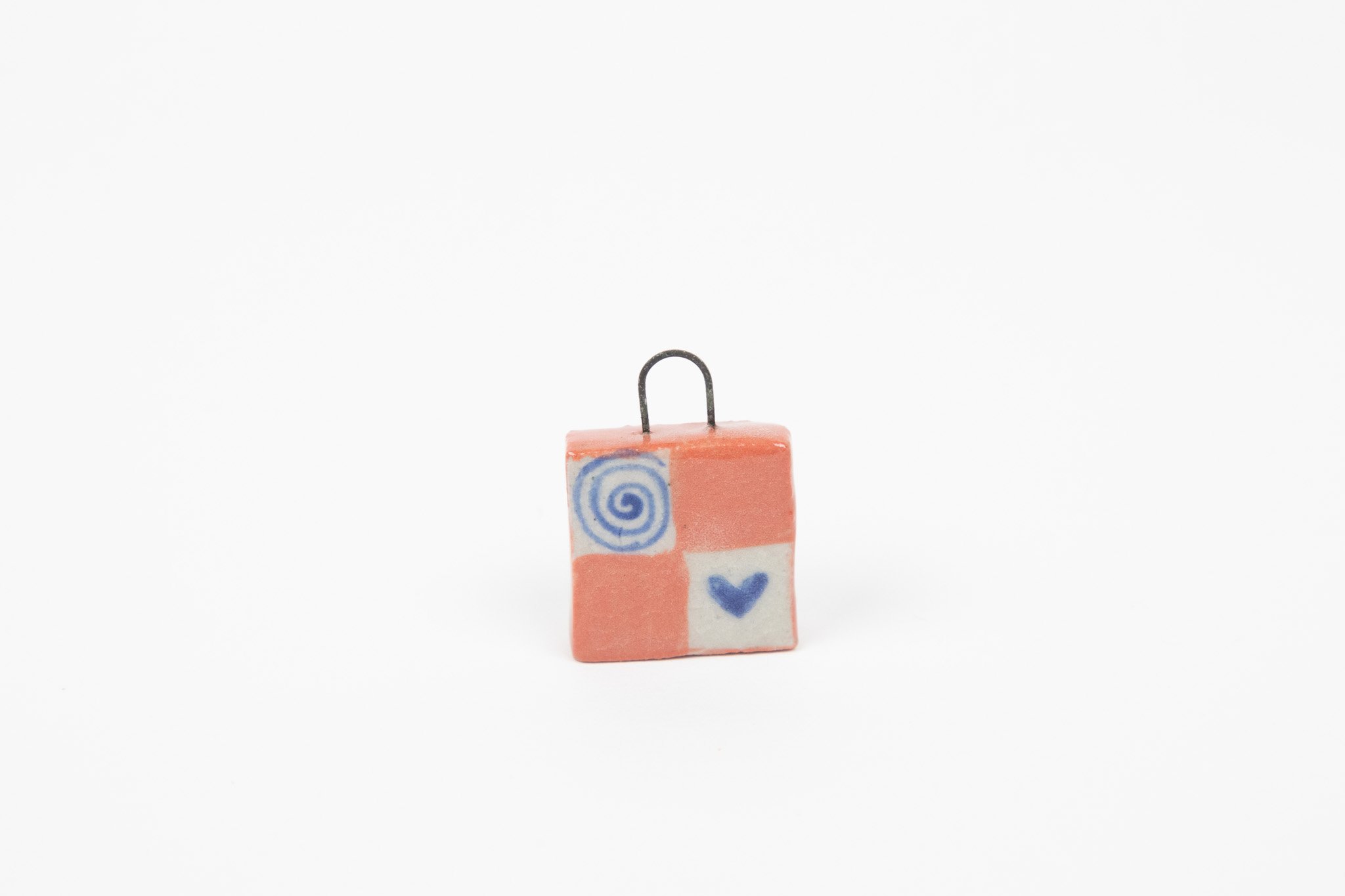 Baby Pink Checker Charm