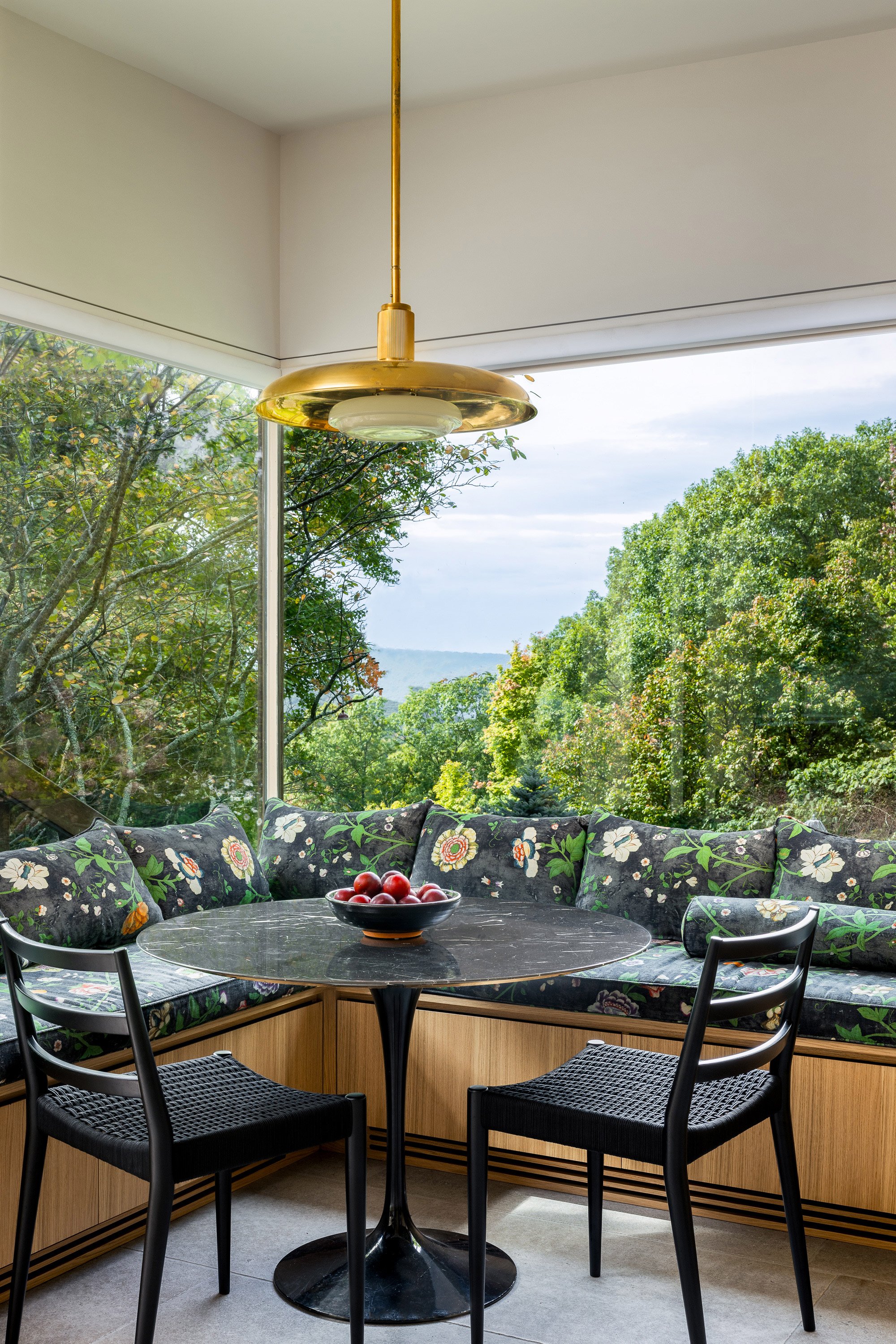 Garrison Foundry Architecture white oak modern kitchen Hudson Valley breakfast nook