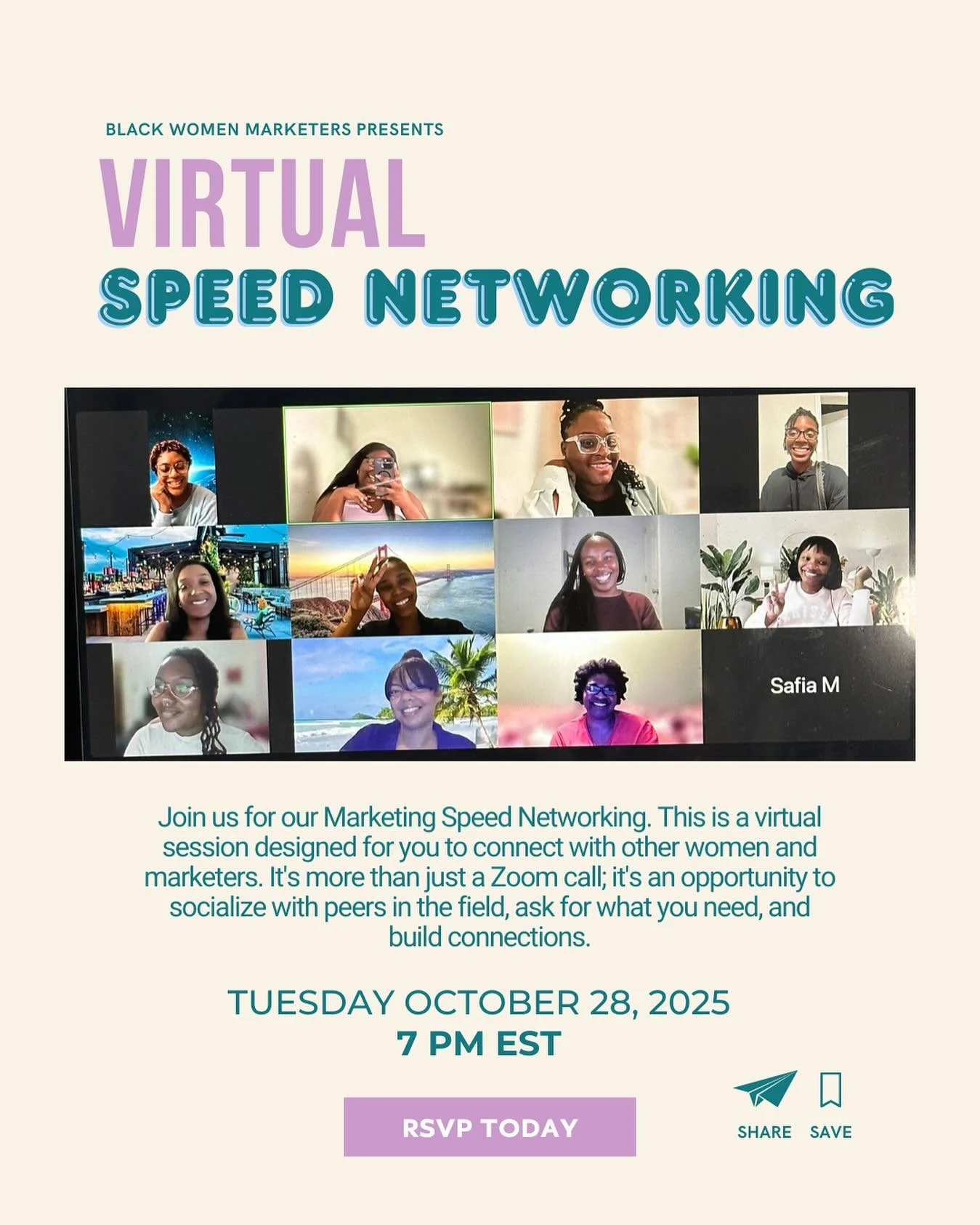 We’re back this month with another Virtual Speed Networking session! 
It’s your chance to connect with other women in marketing, share experiences, swap insights, and build relationships that matter. Whether you’re new to the commu