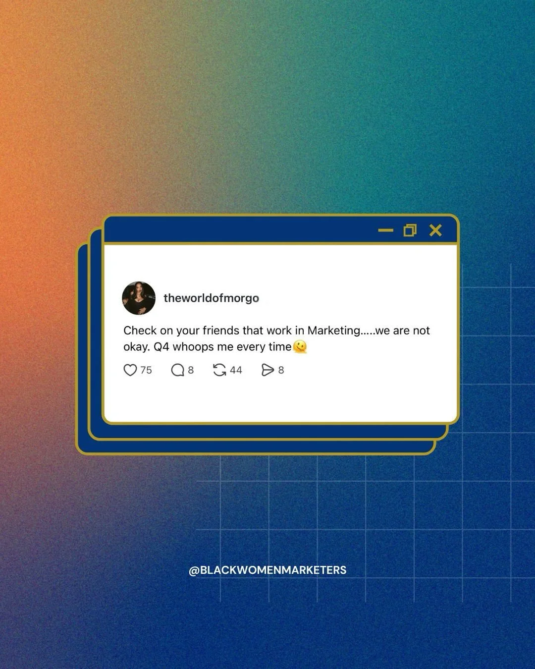 Marketers, blink twice if you need a nap&hellip; and two more shots of espresso. 🥴☕️
Hang in there 🫶🏾😂