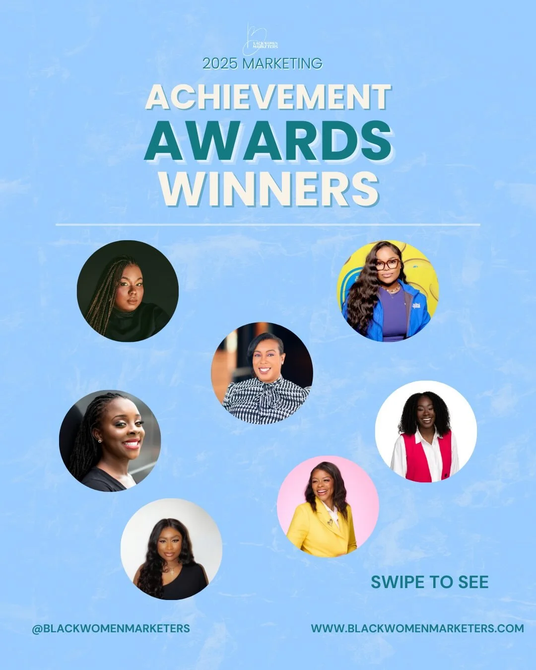 Introducing the 2025 Black Women Marketers Marketing Achievement Awards Winners! 

🏆 Breakthrough Marketer &ndash; Janet Igah @thereeljanedoe 
🏆 Hidden Gem &ndash; Yvonne Pearson @yvonne_creativemarketer 
🏆 Little Miss Viral &ndash; Morgan Cox @ma