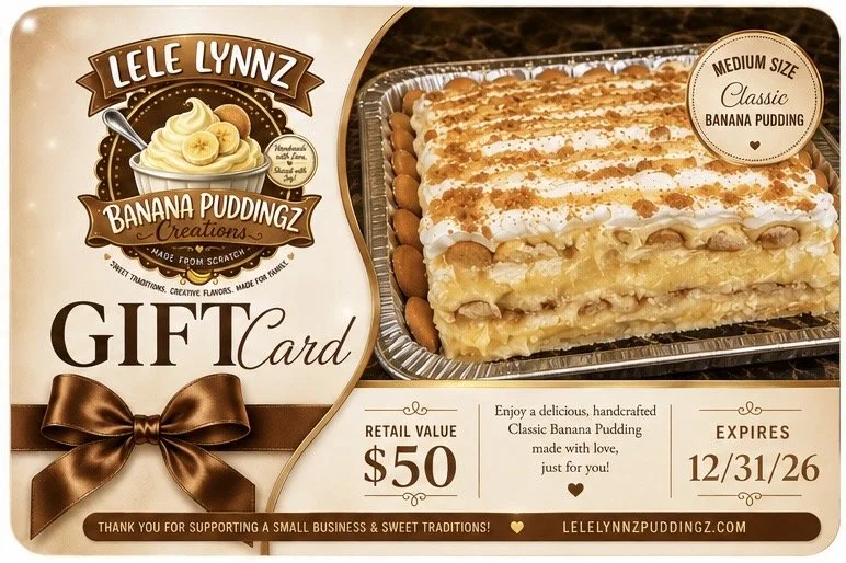LeLe Lynnz Banana Puddingz Gift Cards