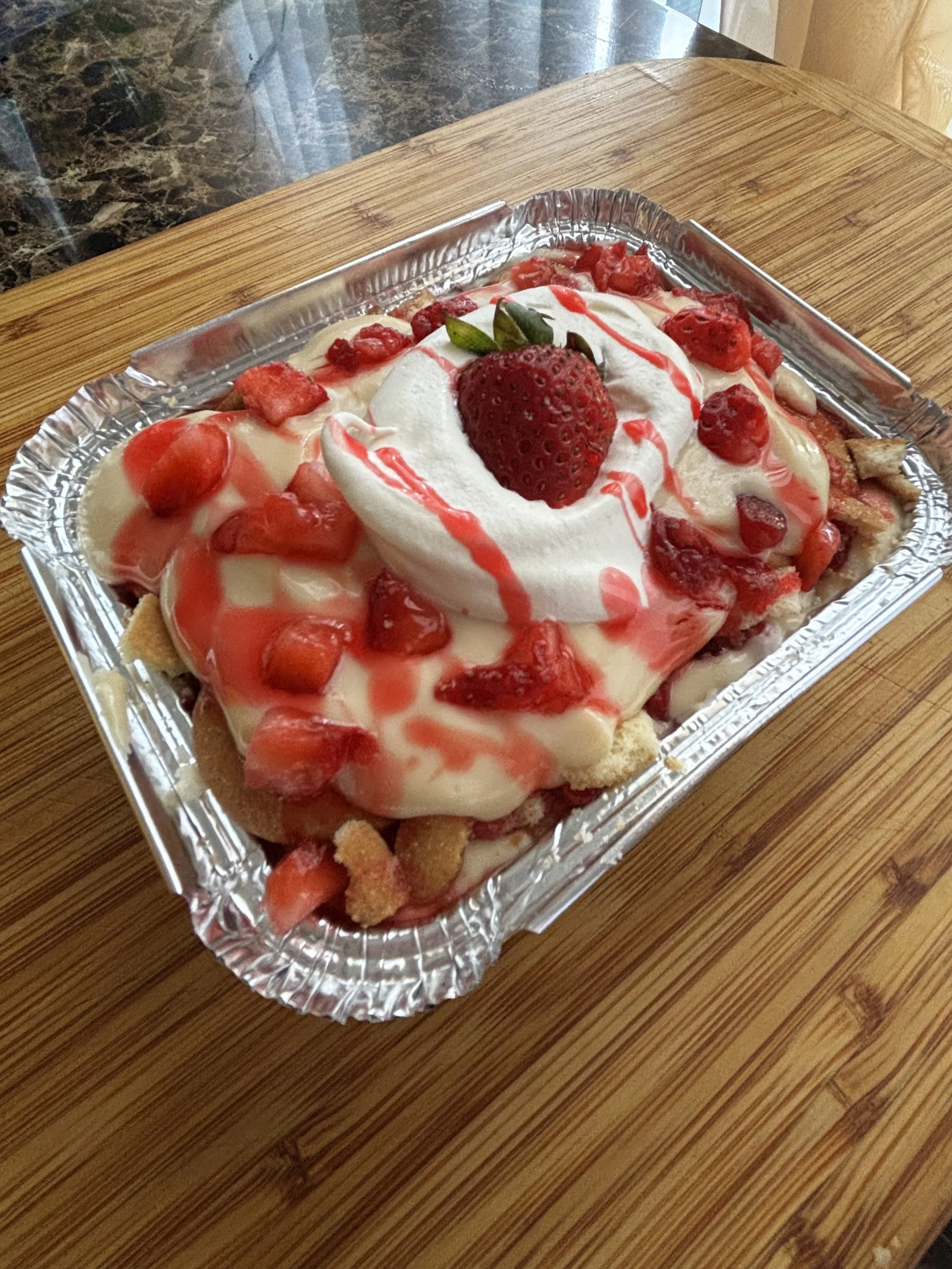 Small Strawberry Banana Pudding