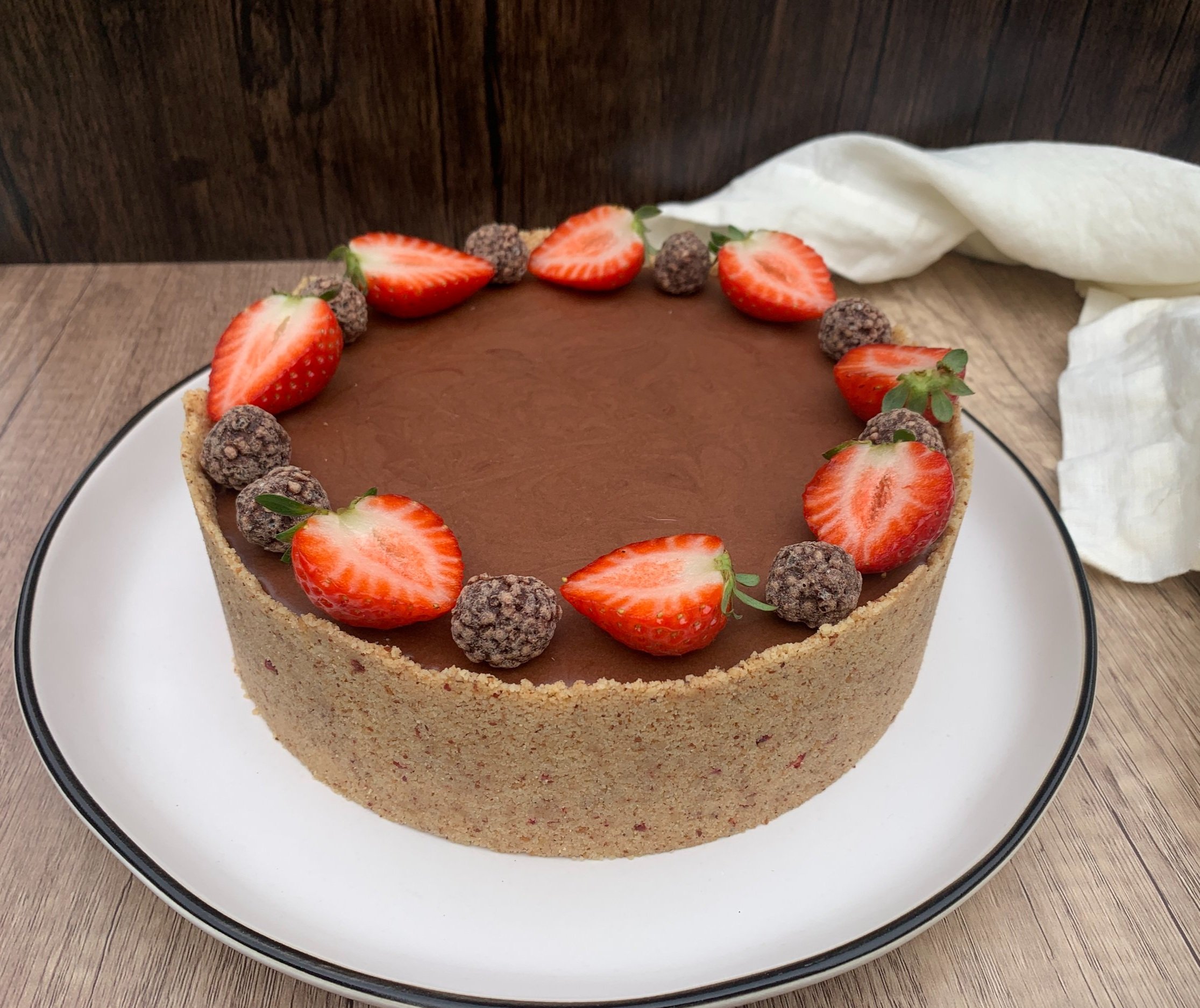 Chocolate Strawberry Vanilla Cheesecake