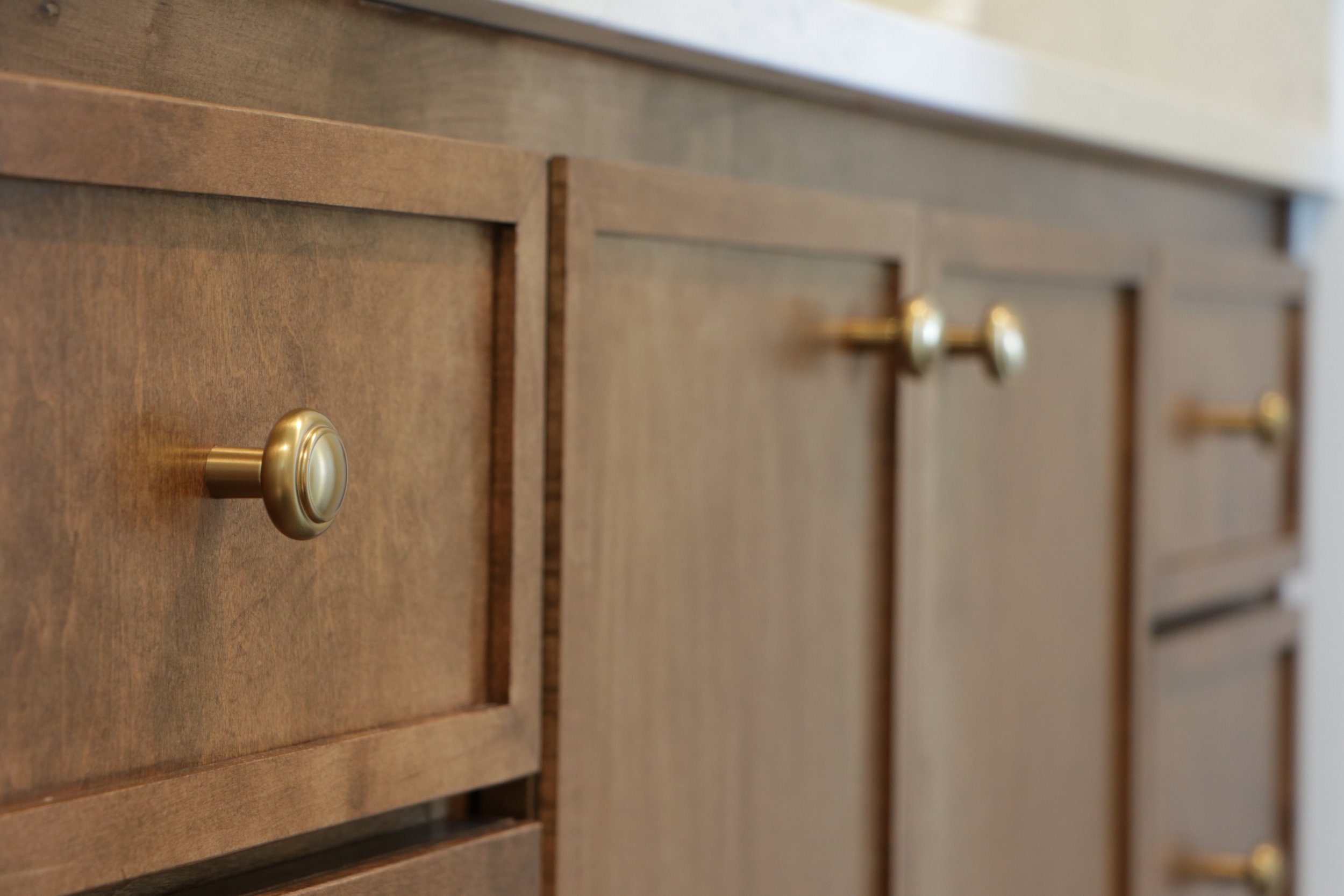 Custom maple cabinet with shaker doors in Oklahoma City.