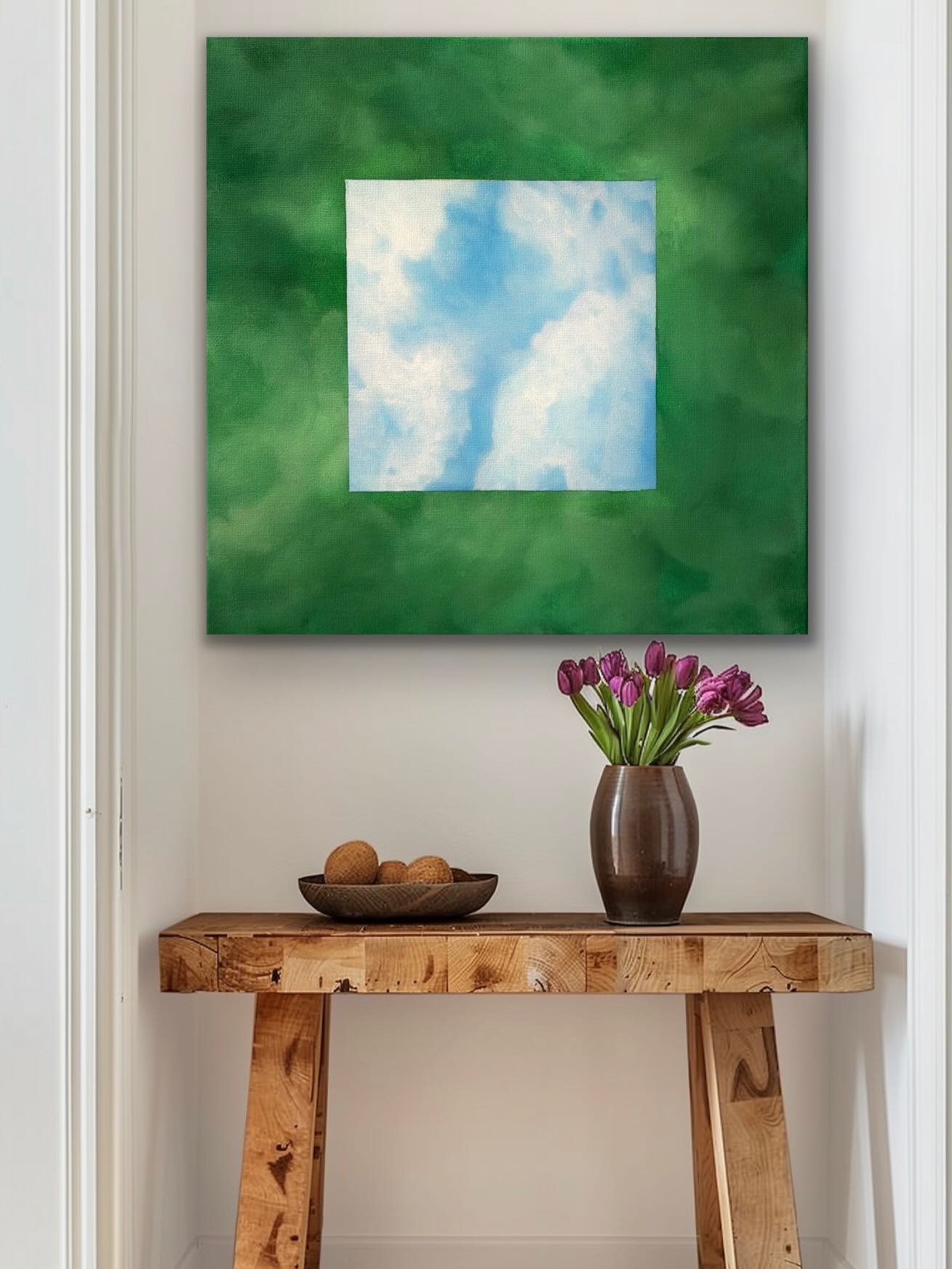 Skylight; 36x36 acrylic on gallery wrapped canvas. 

#abstractexpressionism #cloud #originalart #abstractlandscape #liquitex