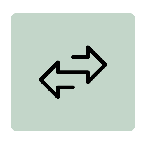 Icon of two arrows pointing in opposite directions, one left and one right, representing exchange or transfer.