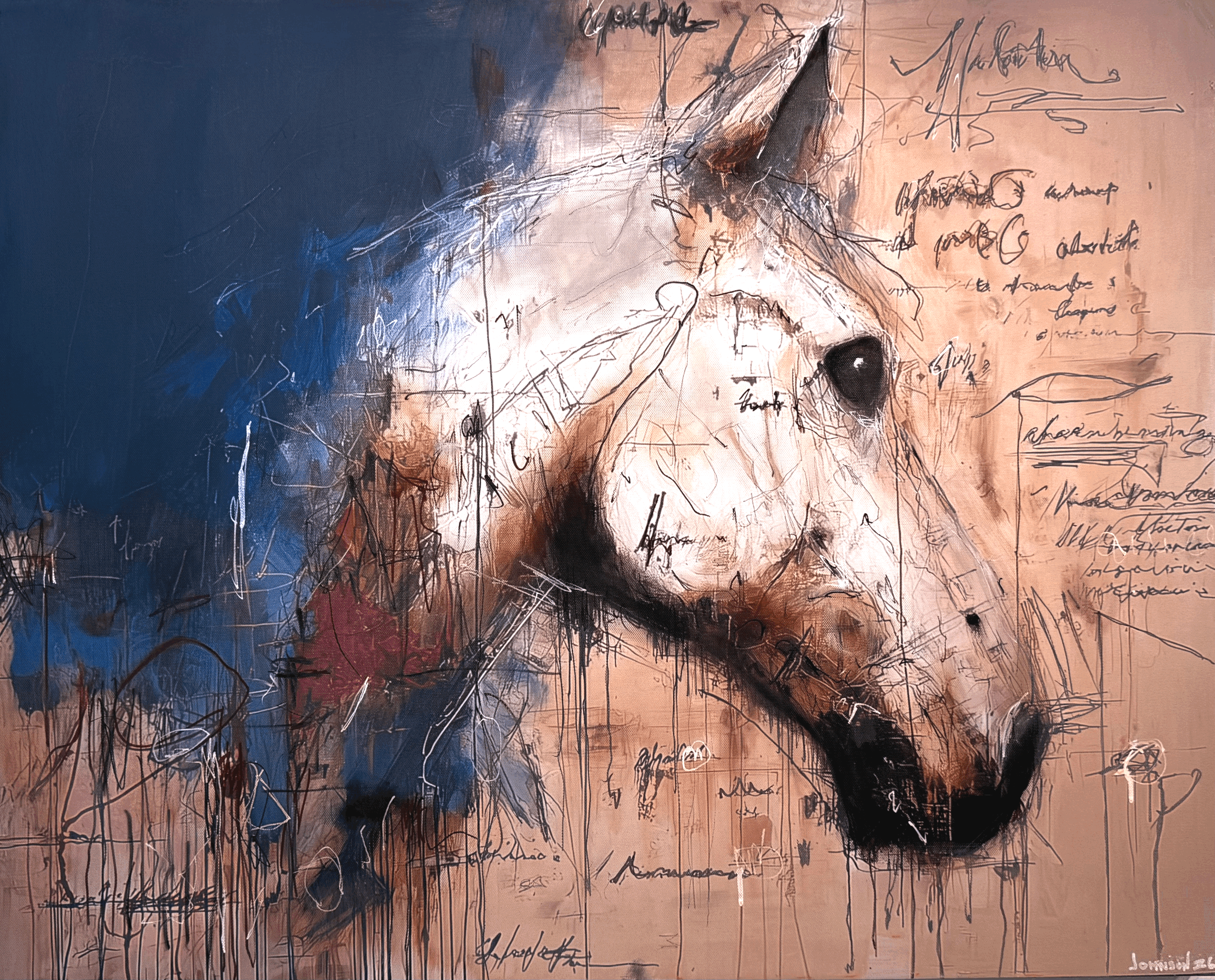  30" x 24" Mixed Media on Canvas.  $1,800.00  SOLD 