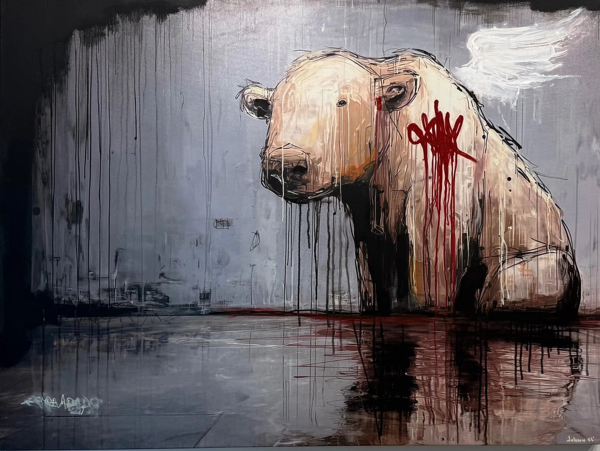  48" x 36" mixed media on canvas $3,400.00 