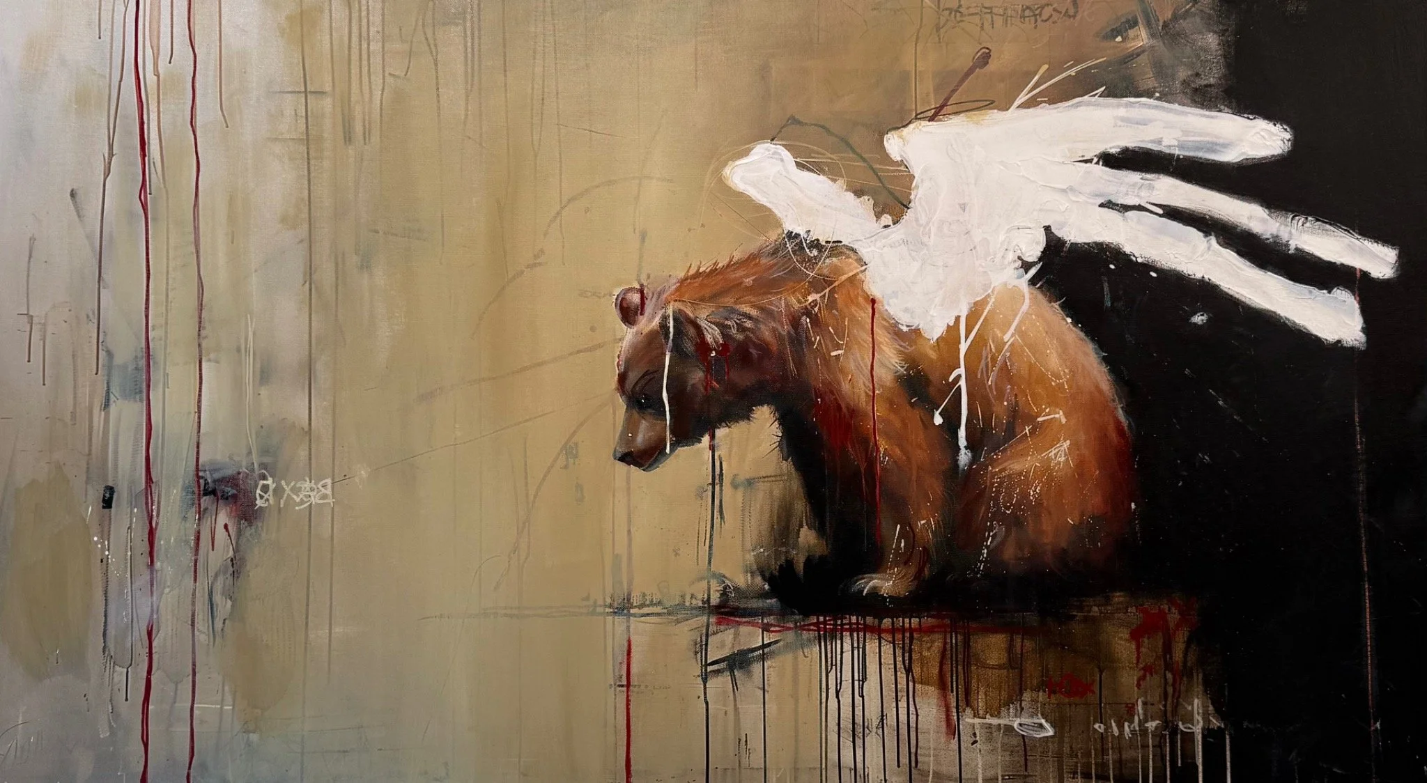  48" x 27" mixed media on canvas $2,800 
