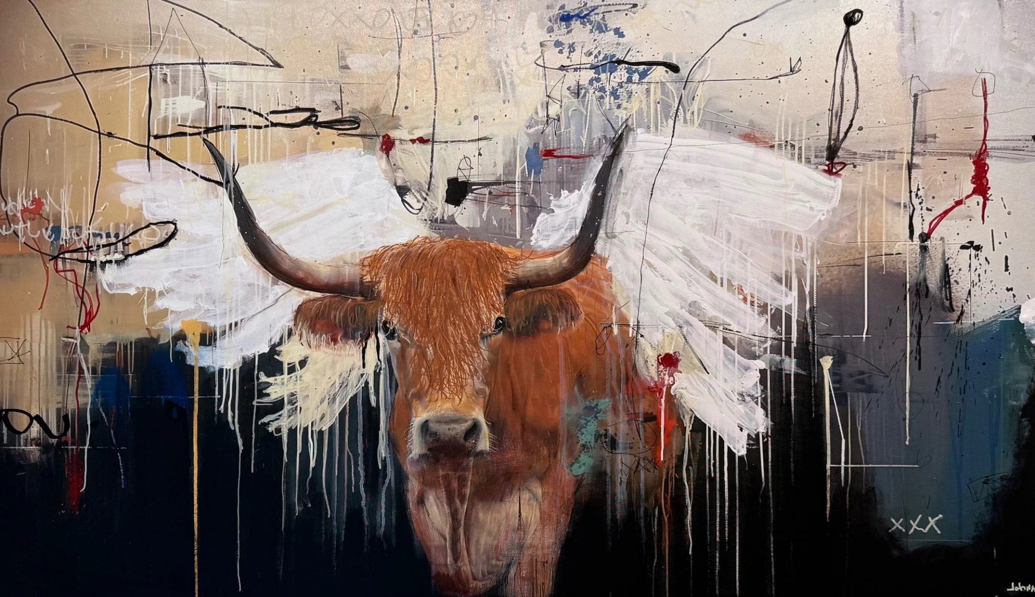  52" x 33" mixed media on canvas $3,100 