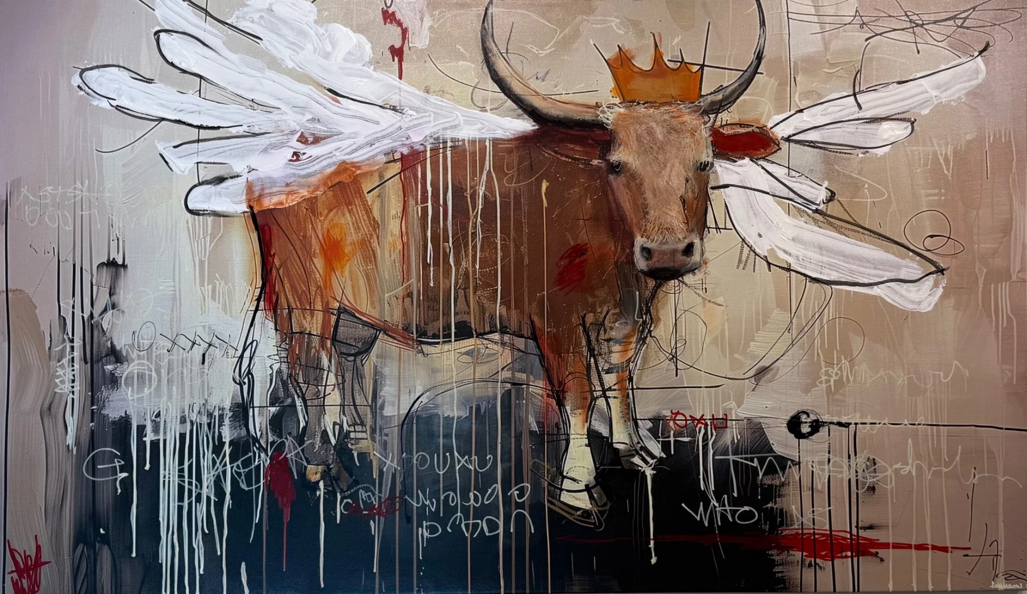 52" x 30" mixed media on canvas $2,800.00 