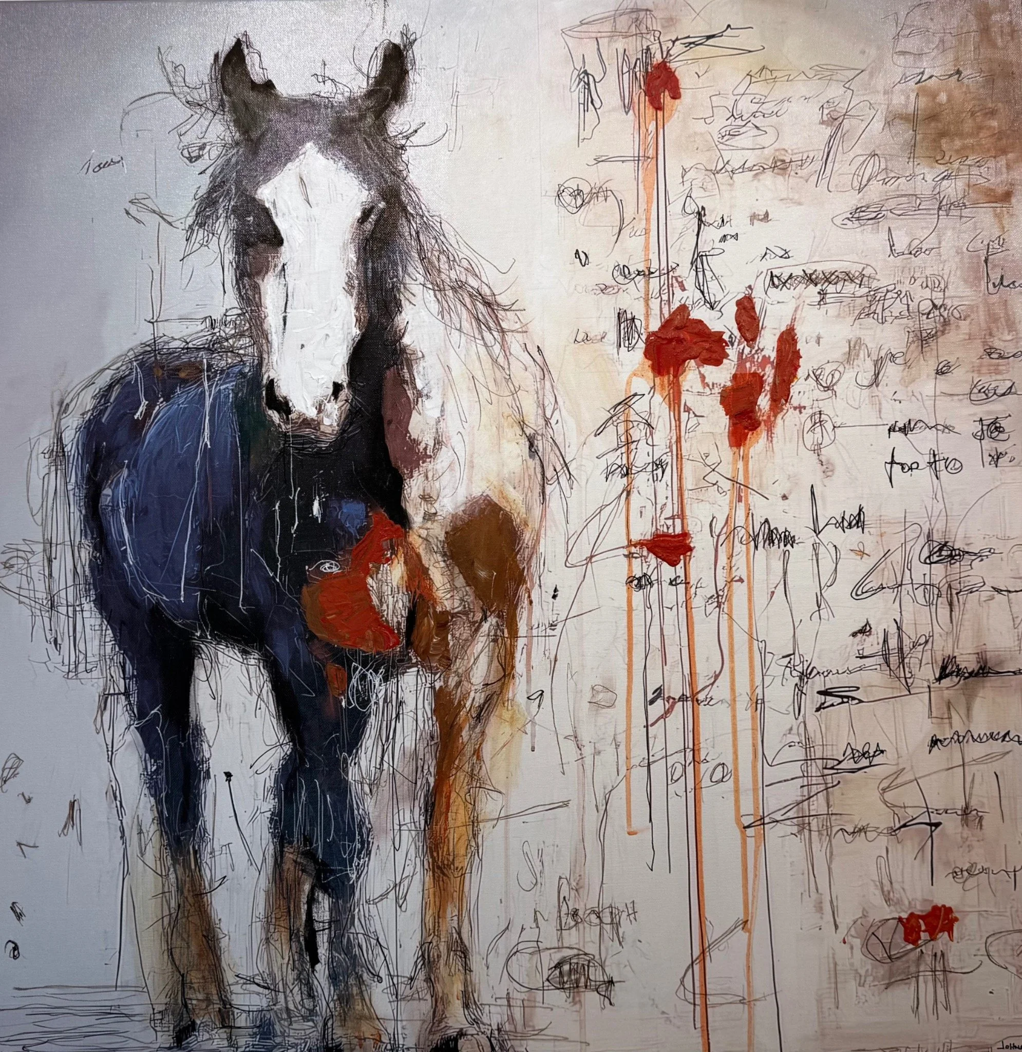  36" x 36" mixed media on canvas $1,800 