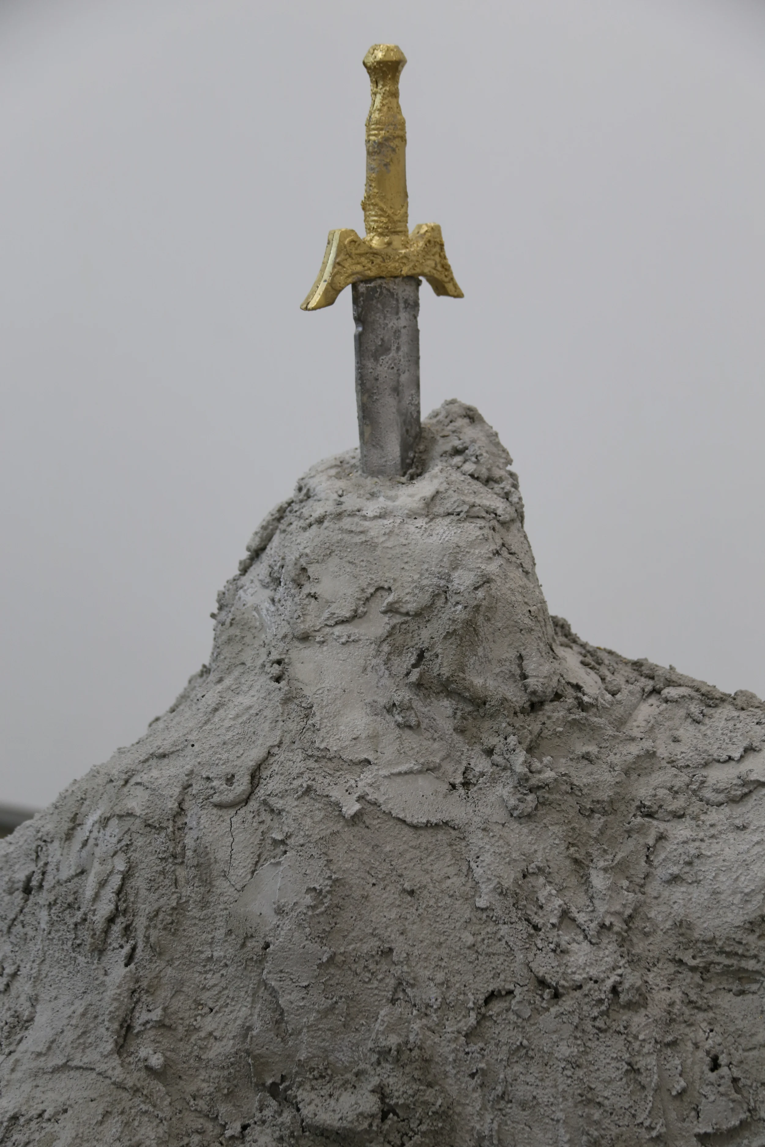   #hero  Cement, abandoned street furniture, plastic toy swords,&nbsp;wood, PVC pipe, social media live stream 5.5' x 7' x 4'   