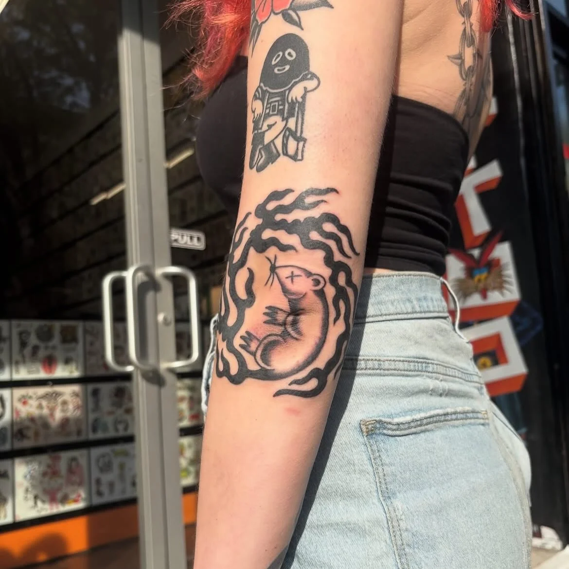 Elbow fun pack from Kohdai 2 fresh 1 healed! @koh.dai  one more week to get tattooed before he&rsquo;s gone to Japan for a month! @koh.dai 
📍247 Wilson ave Brooklyn NY 
💋J,M,L trains 
🚨718&ndash;344-4711
WALK-INS DAILY 12-8 OR EARLIER/LATER BY CHA