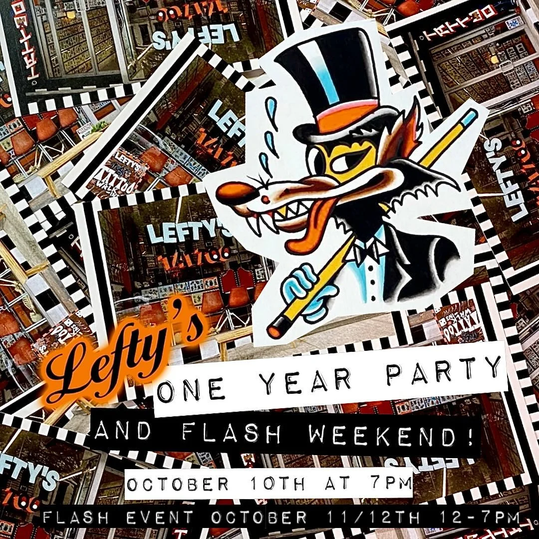 🚨Come on down to LEFTYS ONE YEAR PARTY and flash weekend! Kicking off the weekend with Friday night party with beverages,snacks, vendors, a bbq weather permitting and a chance to come hang out at the shop and check it out starting at 7pm and going t