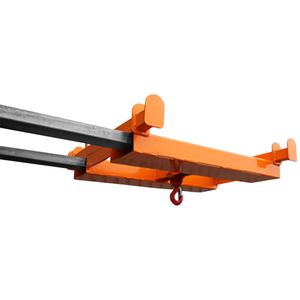 Forklift super sack spreader on white background