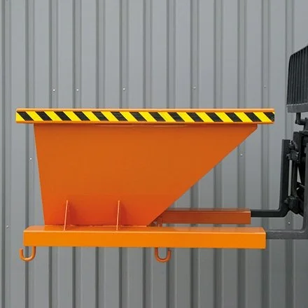 Hopper for big bags from side on forklift