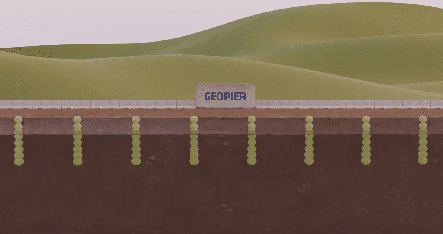 Frame showing aggregate compaction detail