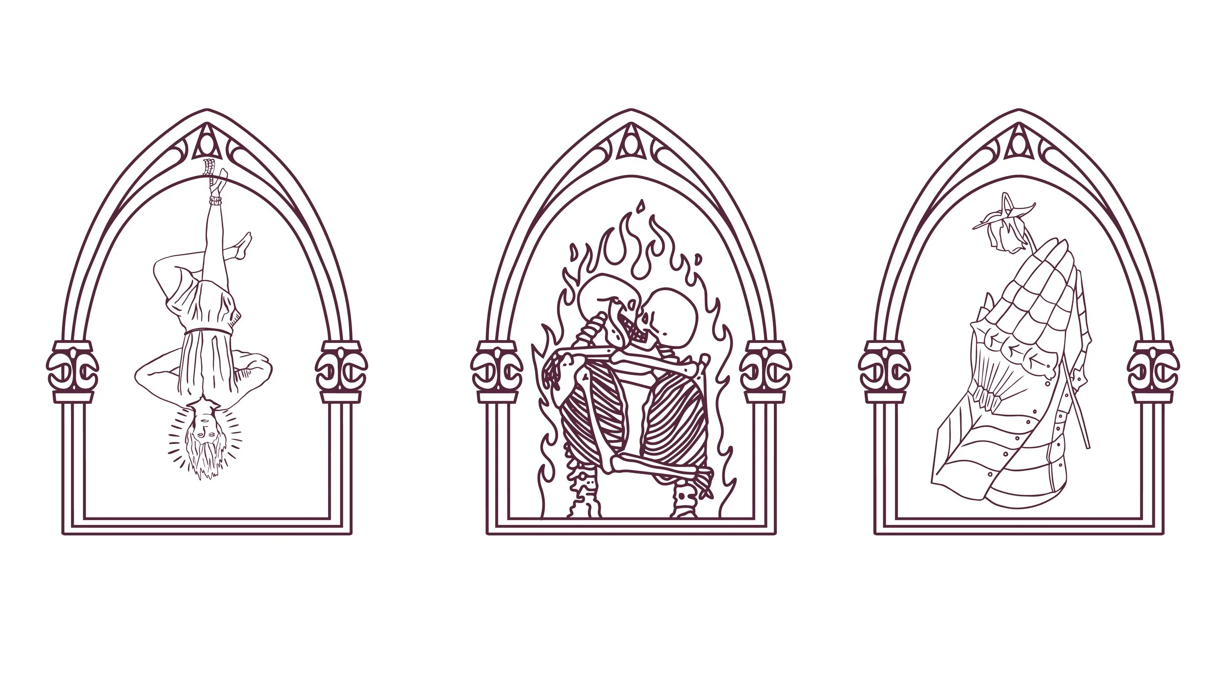 The arch container holding interchangeable artwork