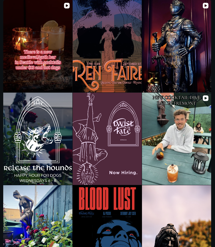 Instagram grid running the brand system at cadence