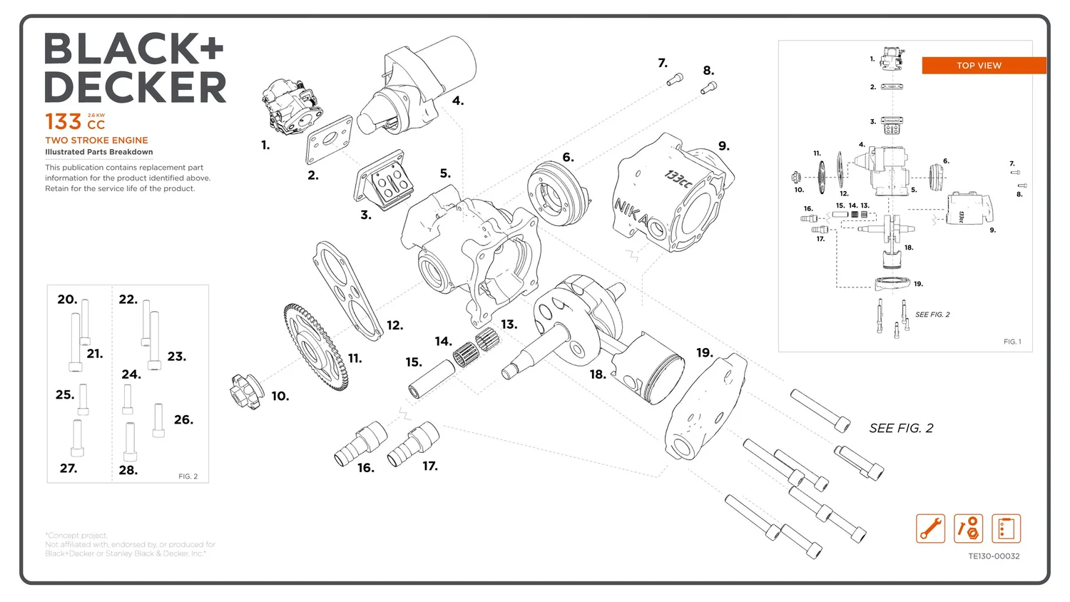 Engine detail plate or third exploded view