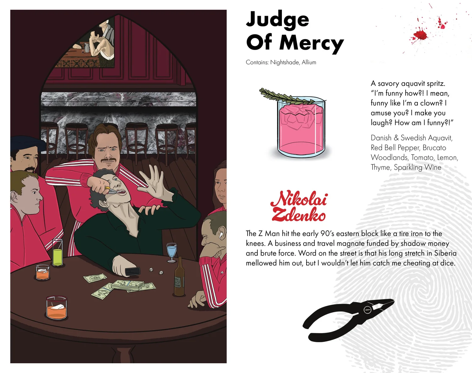 Clue menu illustrated character