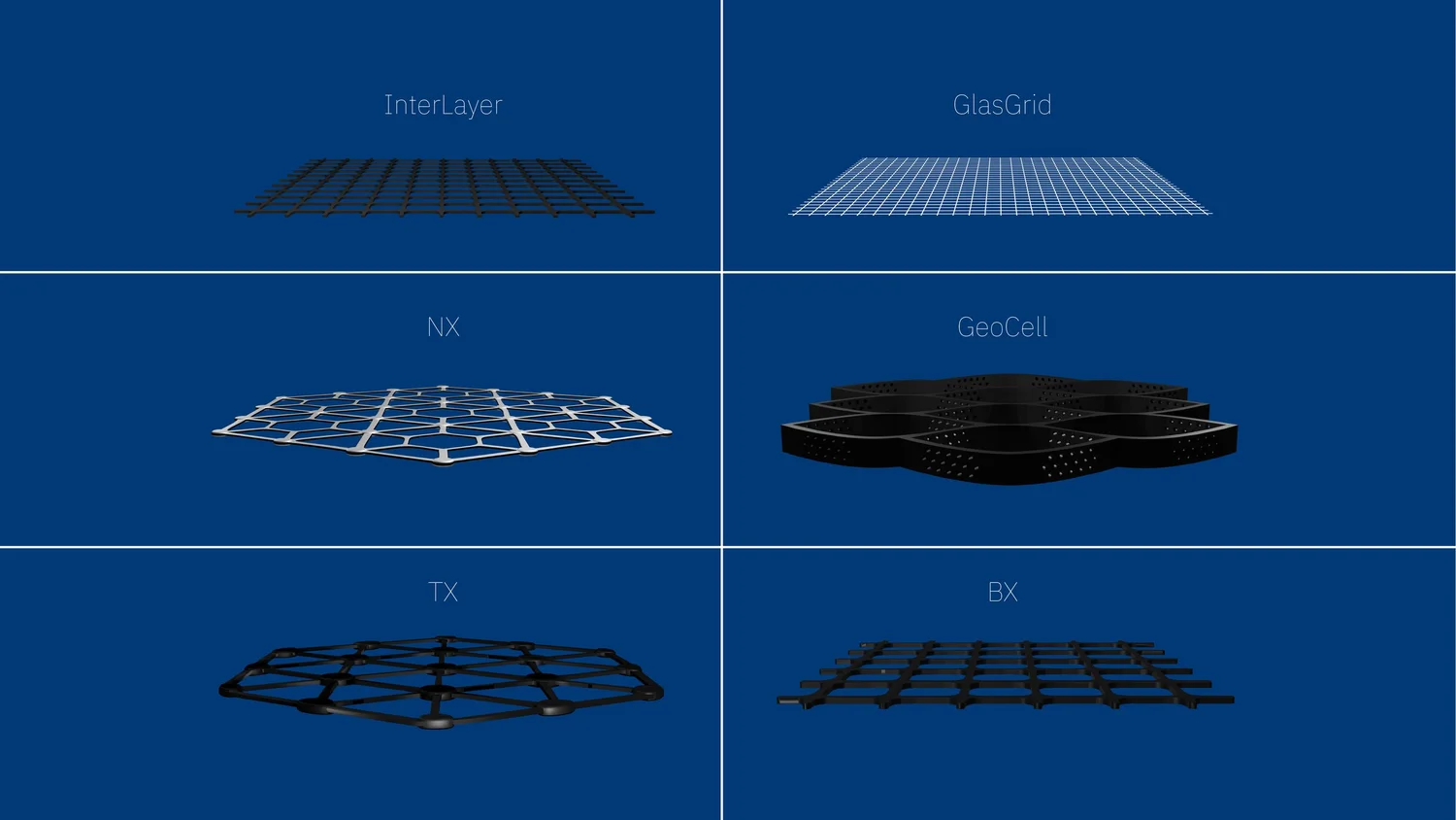 Photorealistic 3D render of Tensar geogrid product