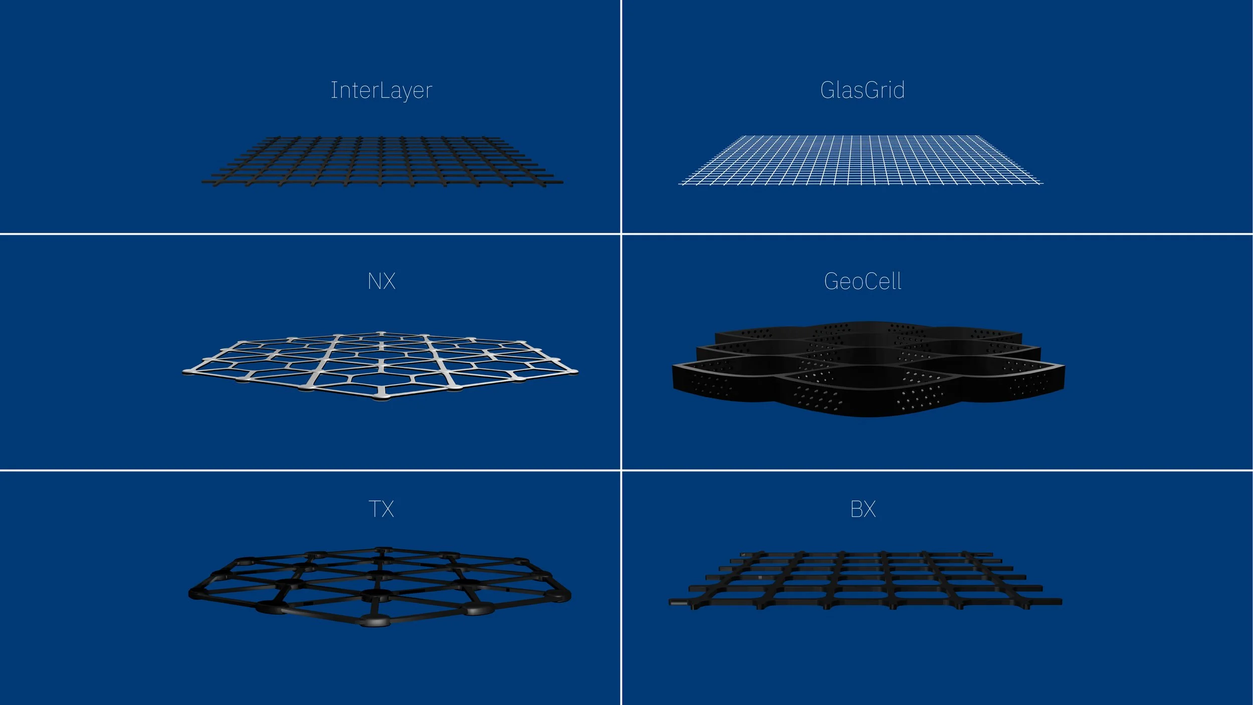 Photorealistic 3D render of Tensar geogrid product