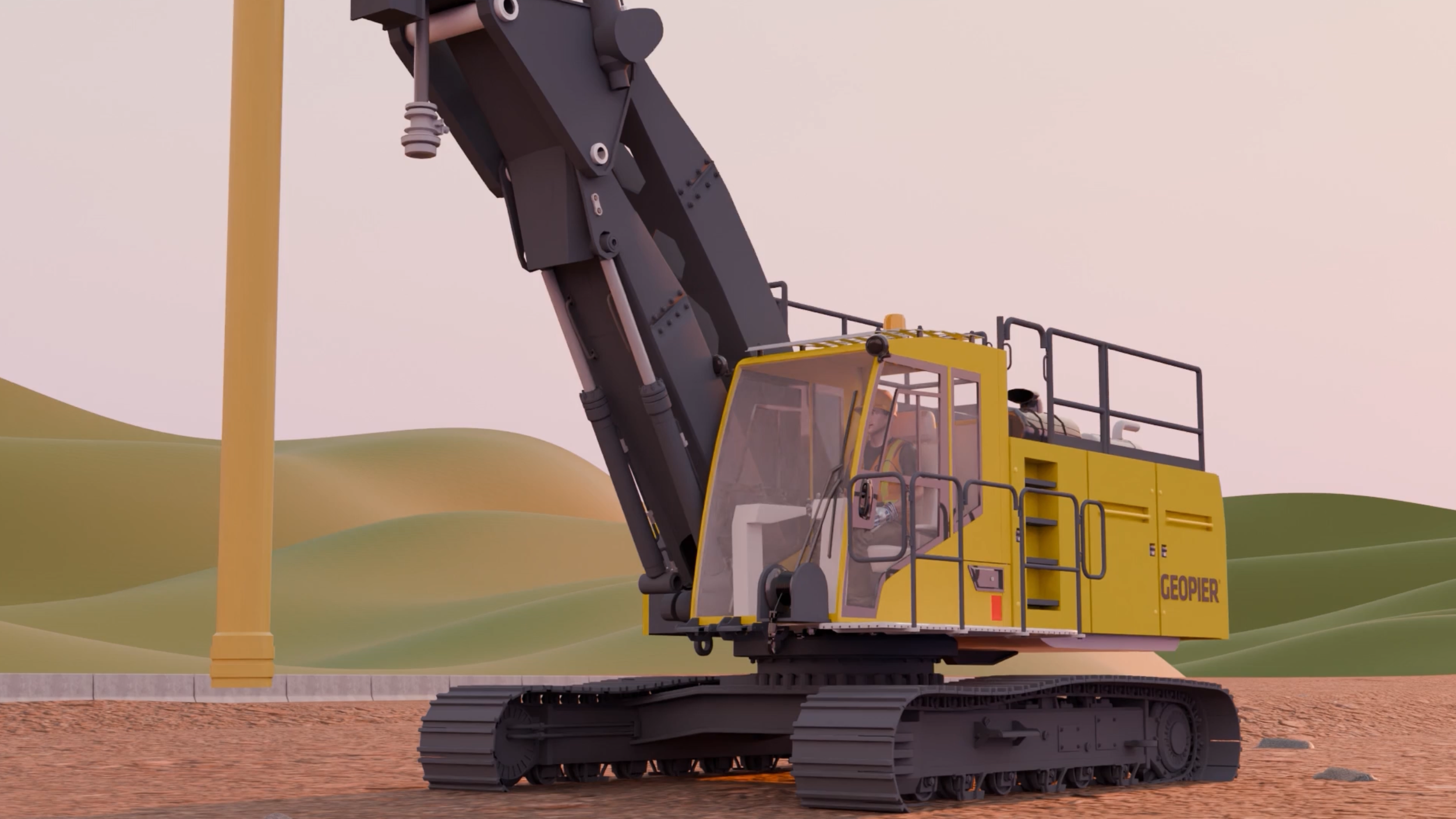 Frame from animated explainer of Geopier ground improvement system