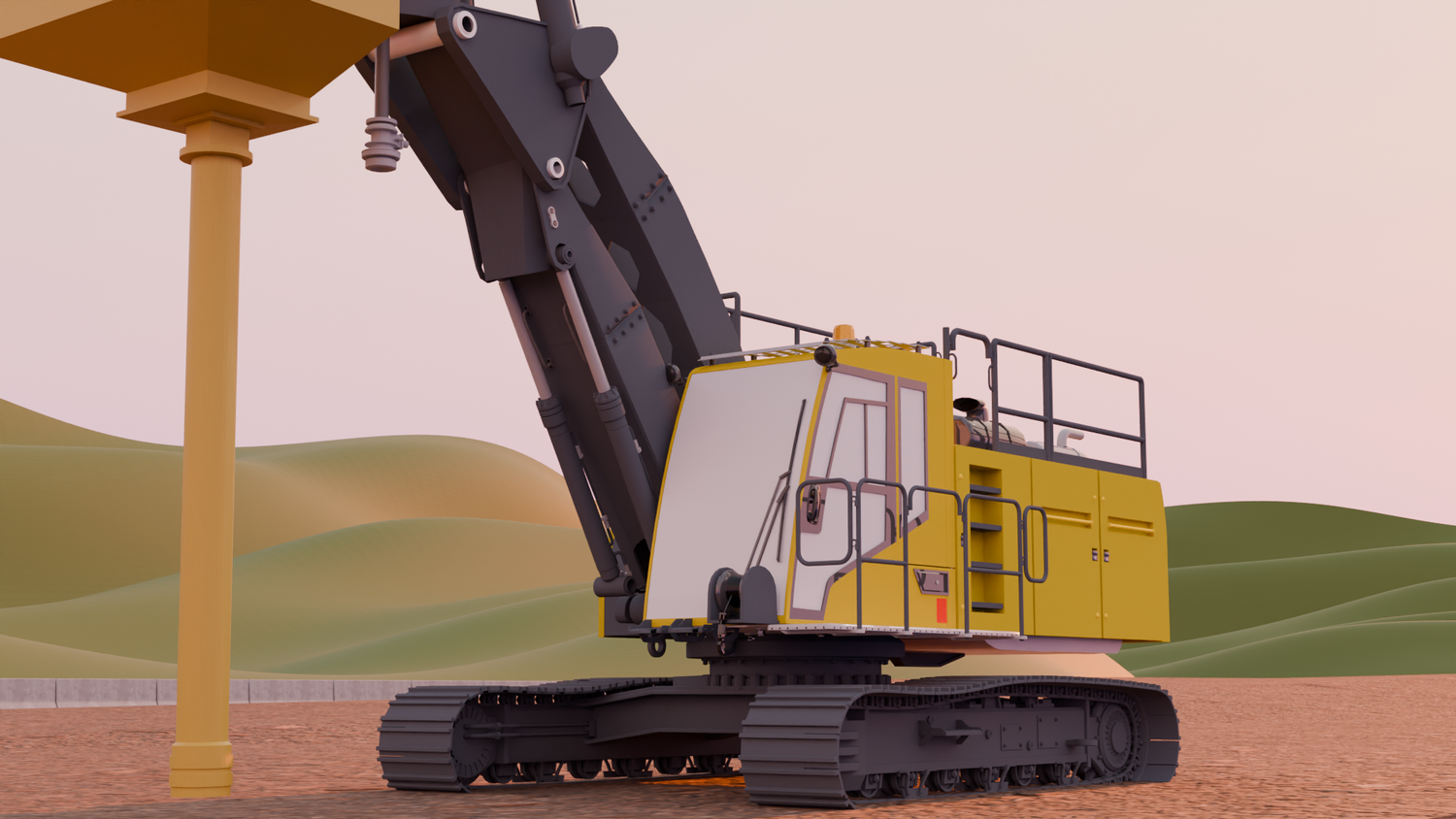 Animation still: finished column cross section