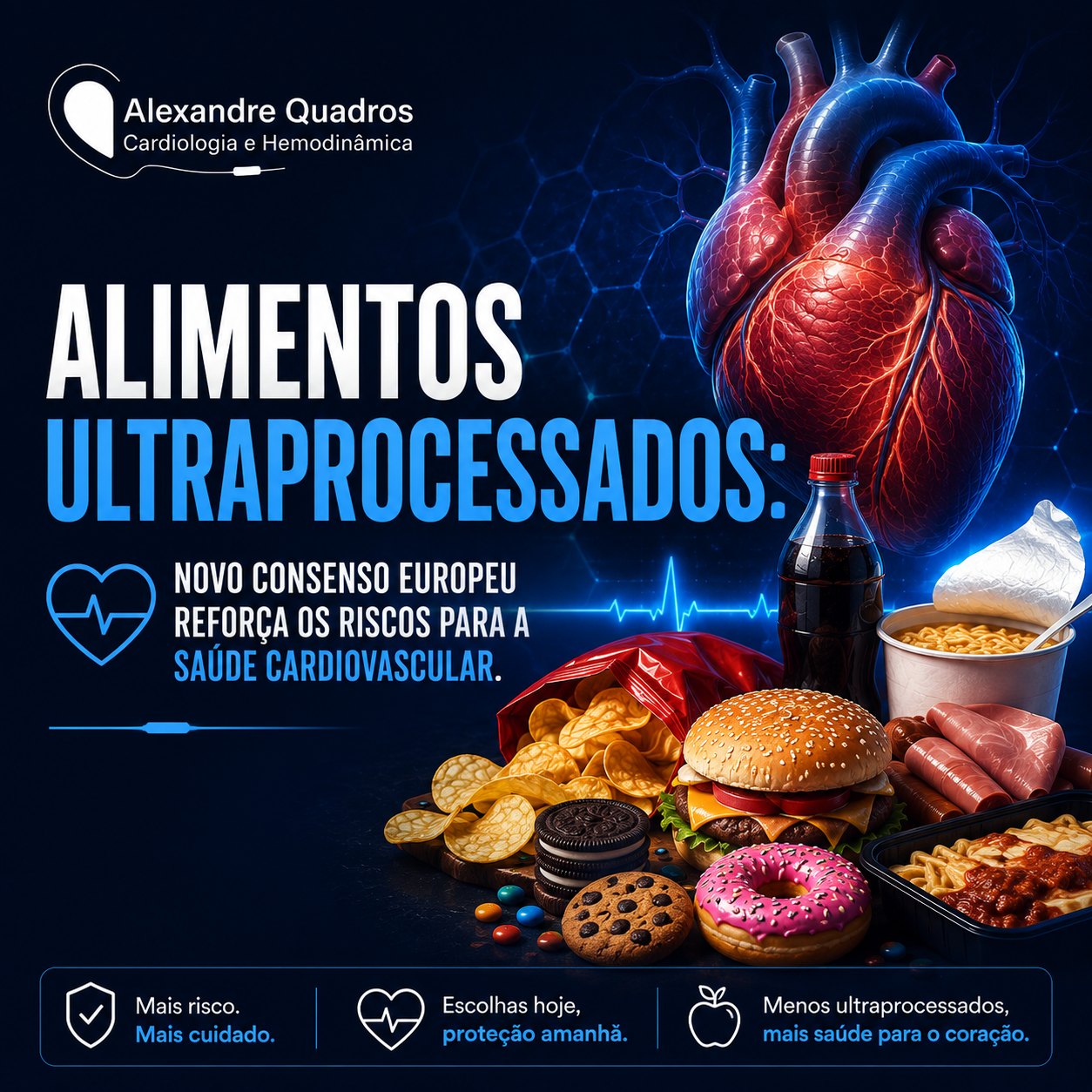 Alimentos ultraprocessados: novo consenso europeu reforça os riscos para a saúde cardiovascular
