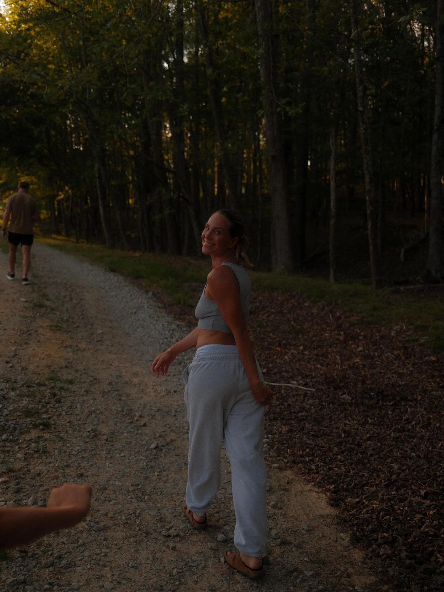 Golden hour family walks 🌞