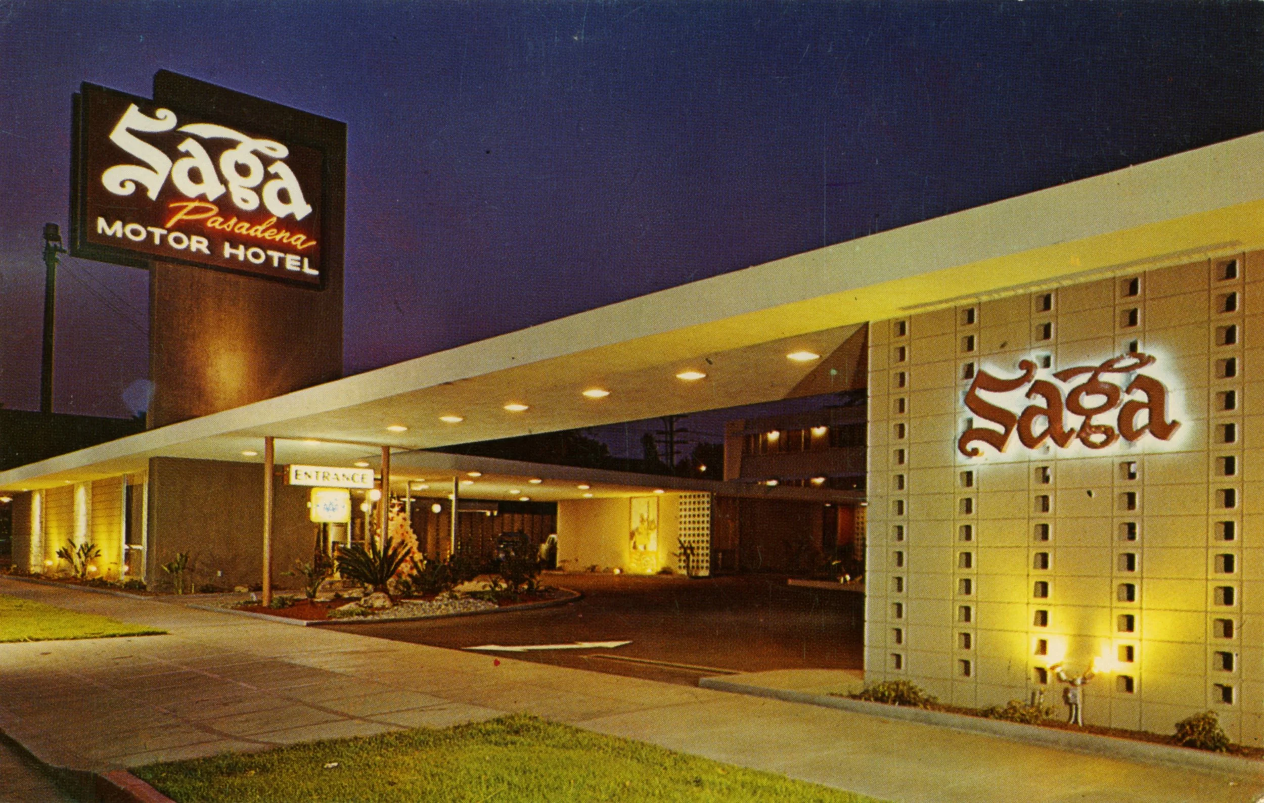 Saga Motor Hotel, Route 66, 1633 E. Colorado Blvd., Pasadena, n.d.
