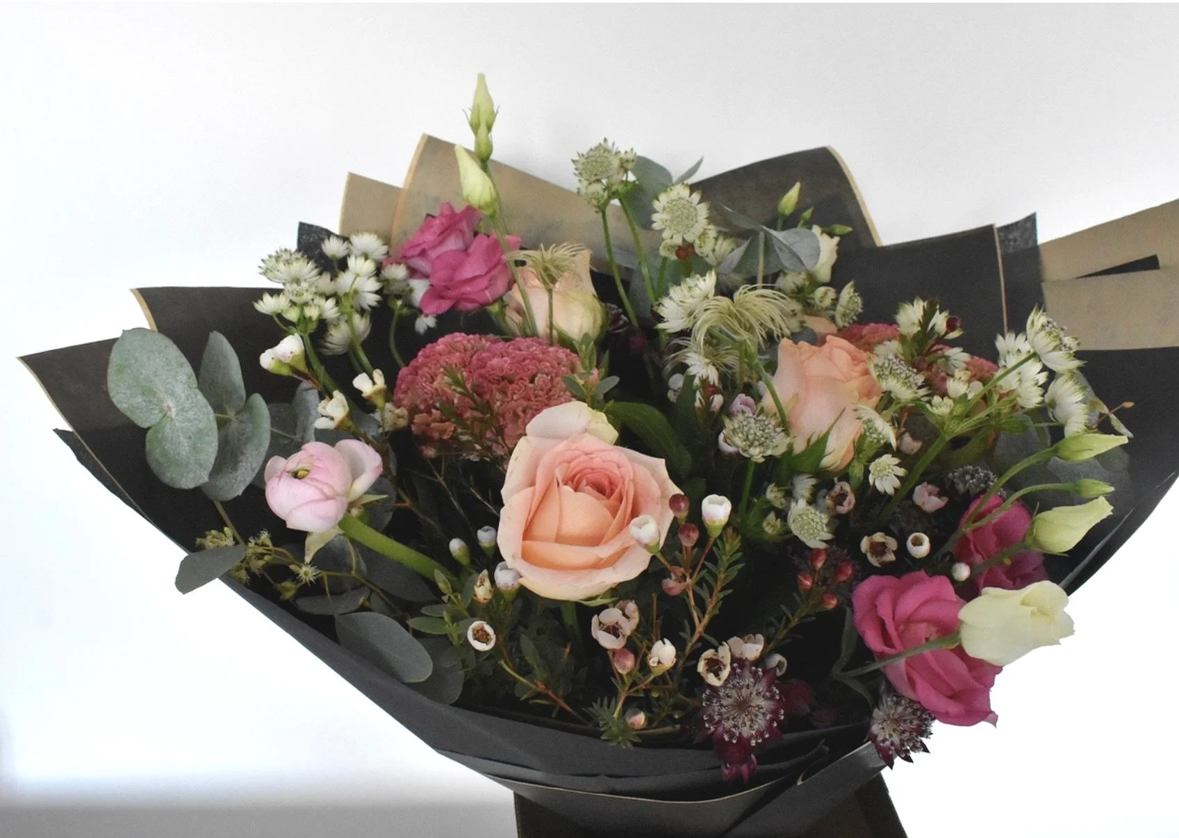 Bespoke seasonal gift bouquet created by independent Bristol florist