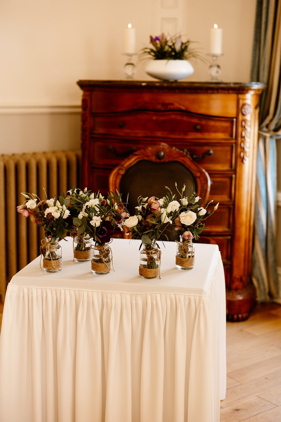 Botanical vases of flowers