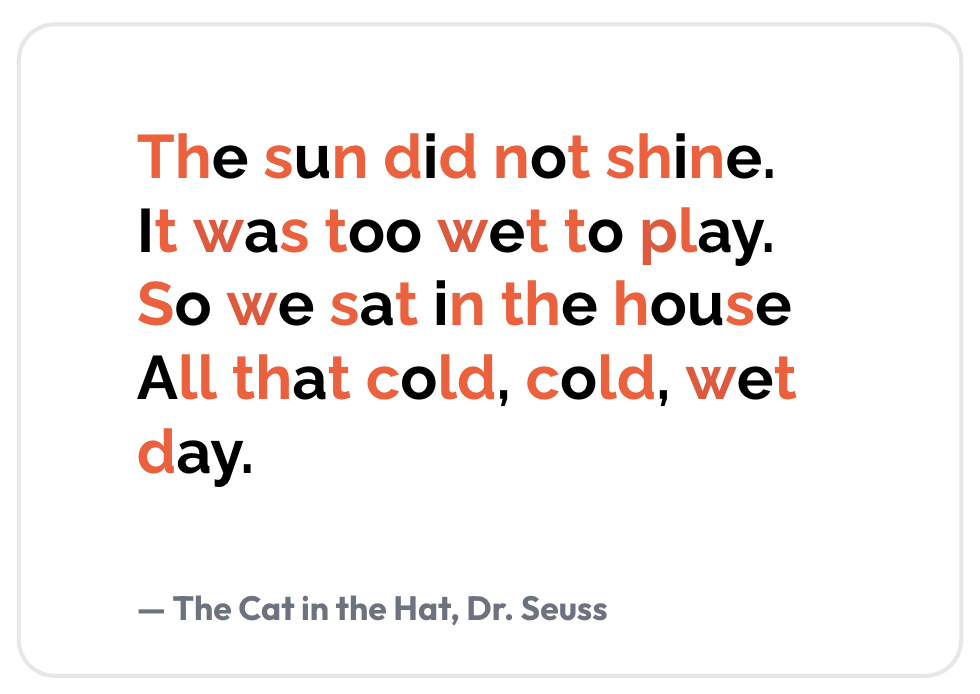 Cat in the Hat - Consonants