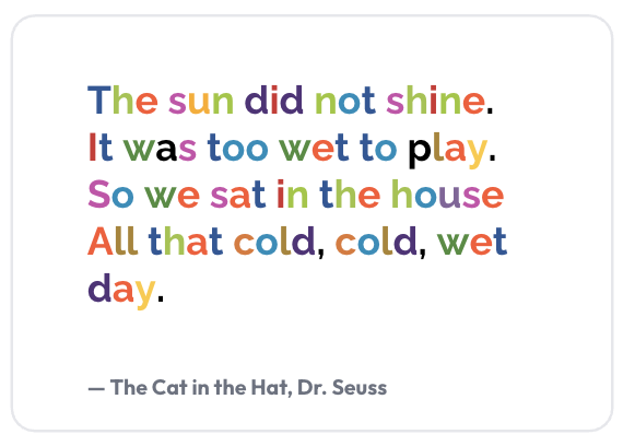 Cat in the Hat - Letters