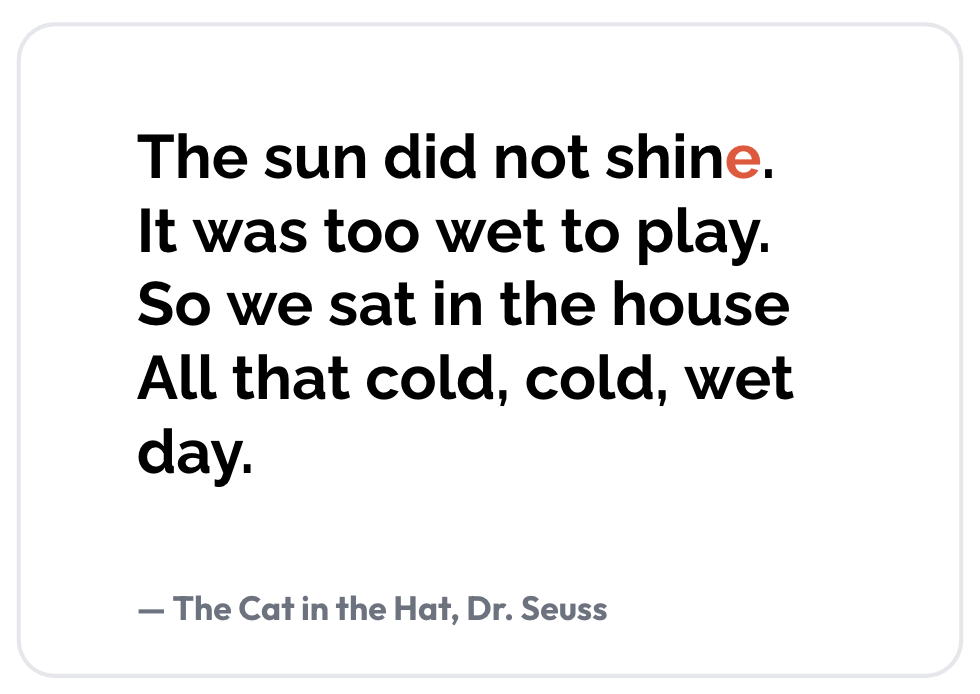 Cat in the Hat - Silent E