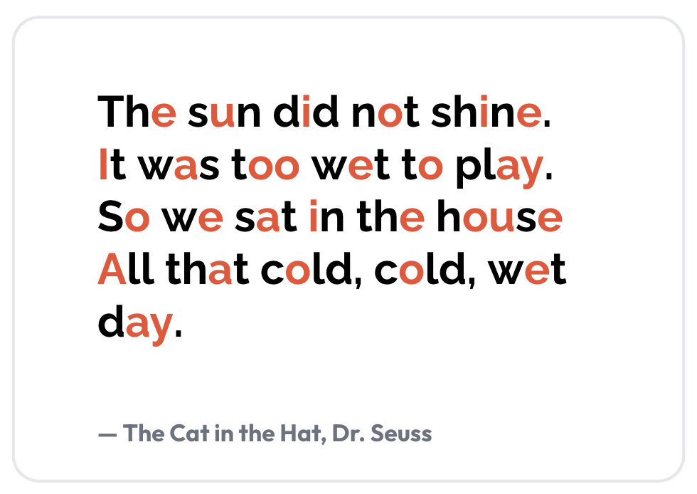 Cat in the Hat - Vowels