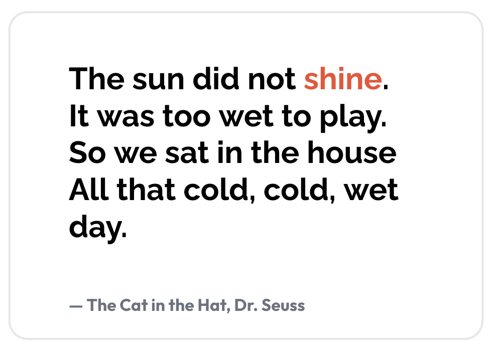 Cat in the Hat - Sight Word - Shine
