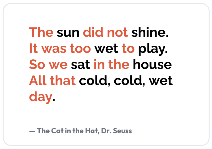 Cat in the Hat - Sight Words